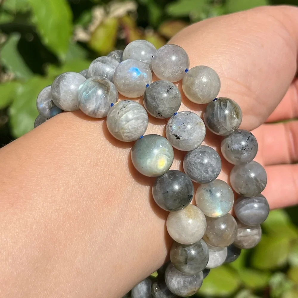 11mm‎ stretchable labradorite bracelet